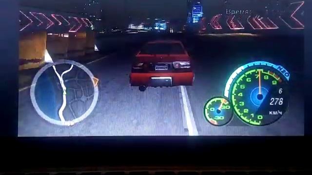 NFS U2: TOYOTA COROLLA, гонка в режиме спринт, на карте верхняя палуба