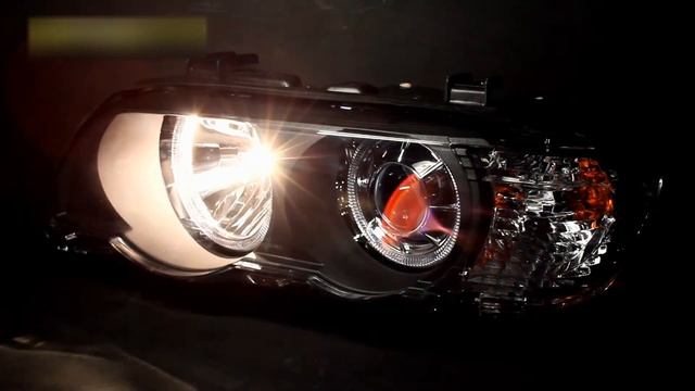 Черные фары БМВ Х5 Е53  Headlights BMW X5 E53