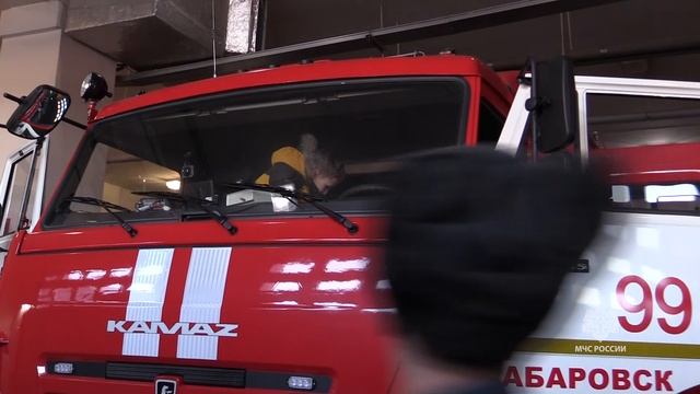 Кадеты из села Некрасовка посетили 99 пожарно-спасательную часть города Хабаровска