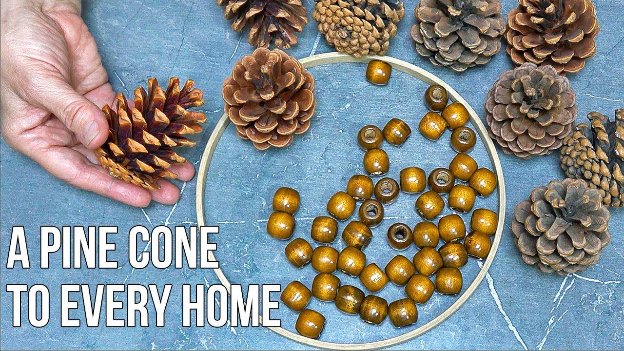 Just get a pine cones, wooden beads and you've got some incredible awesomeness! pine cone craft