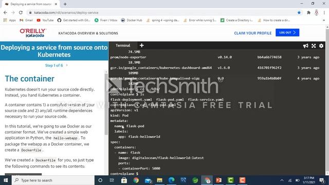 Containerizing a Flask app and deploy it on kubernetes cluster
