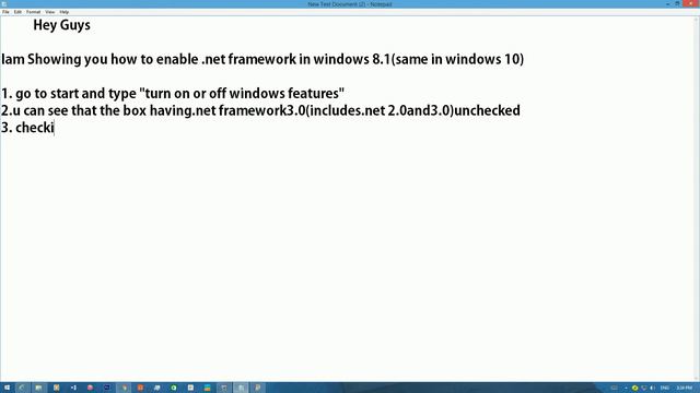how to enable .net framework 2.0 and 3.0 in windows 10,8.1,8,7 PC's and Laptop's