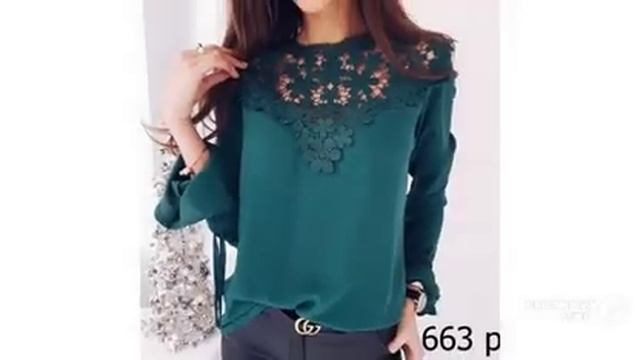 Одежда от бренда AliExpress - Кружевная шифоновая блузка