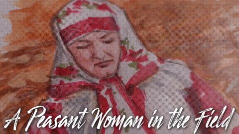 Крестьянка в поле | РИСУЮ маркерами | A peasant woman in the field