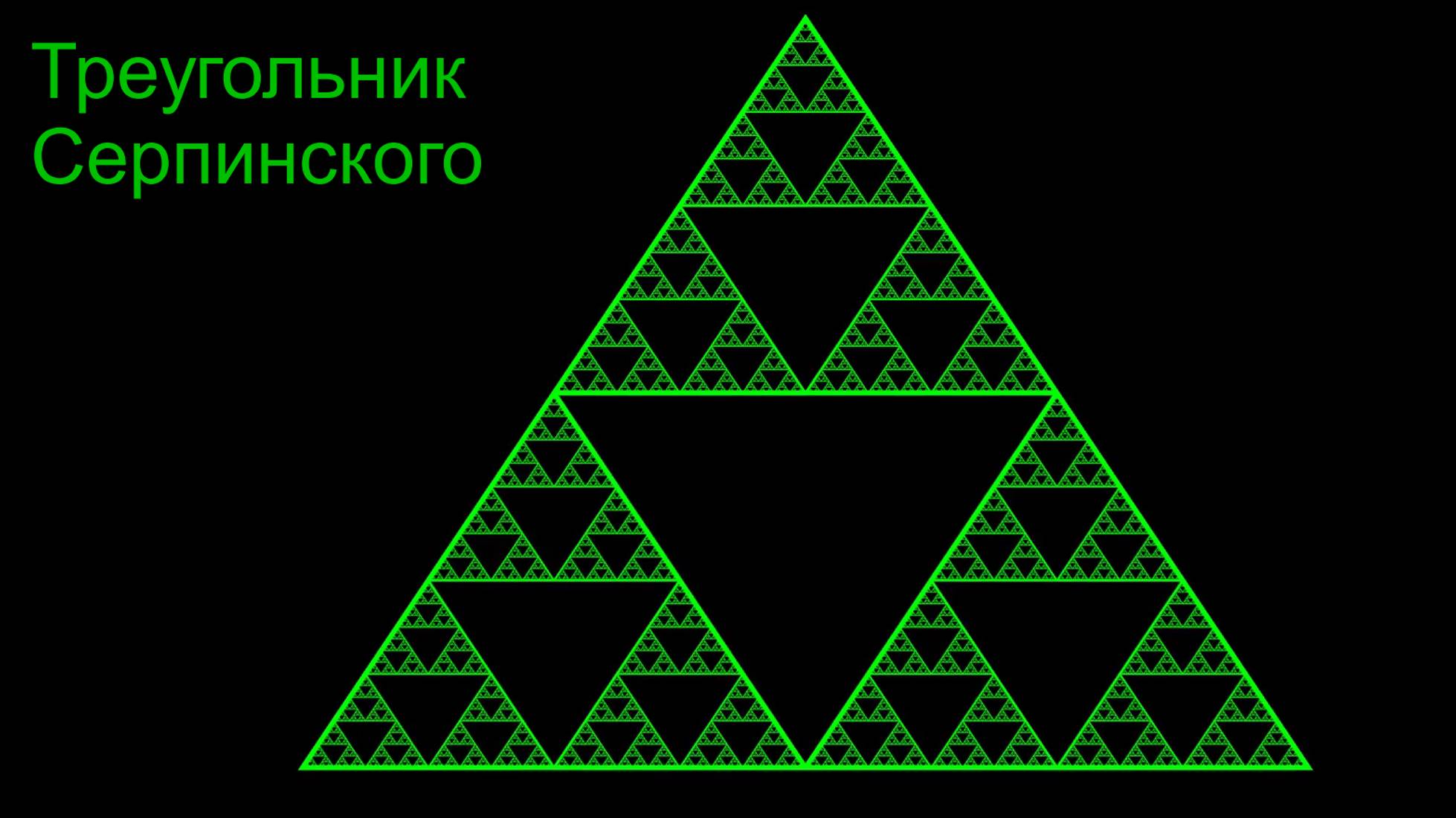 Ощути красоту математики! Фрактал Треугольник Серпинского.