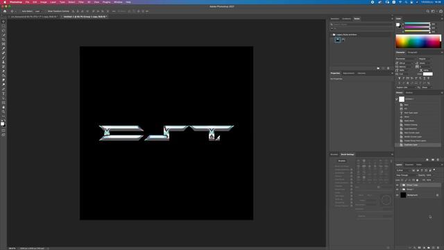 [Full] Easiest Polarized Crystal Chrome. Photoshop Effect Logo *CST* Process(Tutorial).