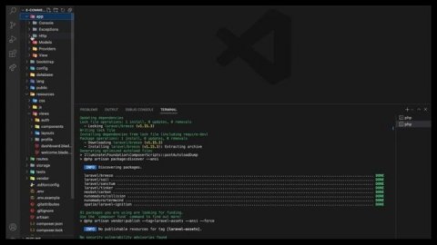 Laravel E-Commerce || Install Laravel Breeze and Create Login in my App #004 تنزيل package