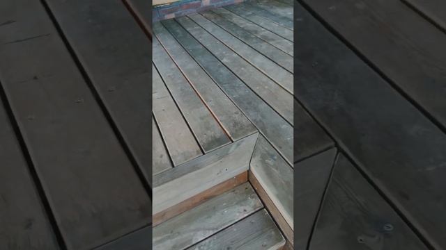 Терраса из обрезной доски  (сосна)своими руками