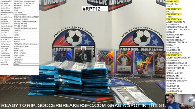 2022-23 SELECT FIFA 6 HOBBY BOX, 29 SPOT, RANDOM TEAM/PLAYER, BREAK #RPT12 (SOCCER BREAKERS FC)