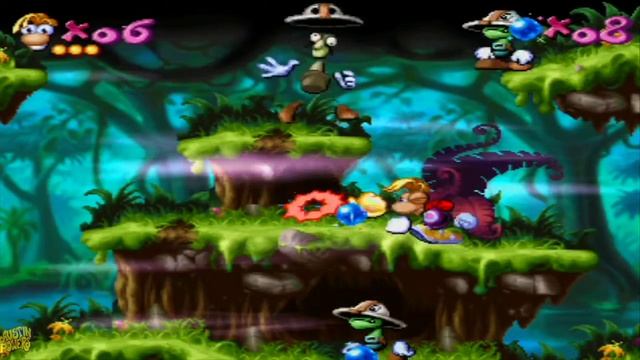 Rayman 1995-серия 1 Знакомство спасаем первых электунов.