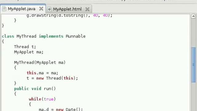 Java Applet Tutorial #11 Digital Clock Applet