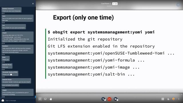 Presenting obsgit