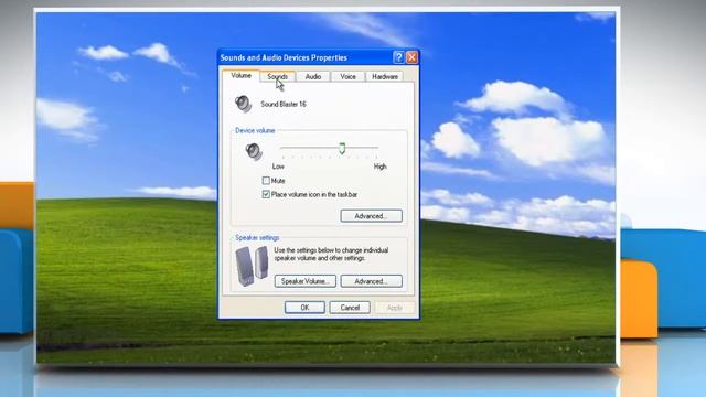 Windows® XP: Disable sound for Windows Events