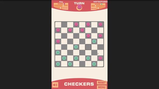 Checkers Game Source Code Unity 2D