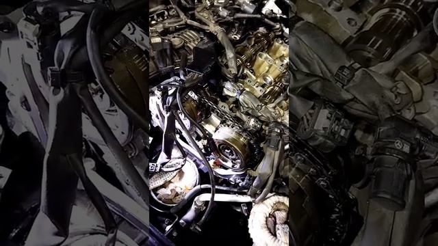 Mercedes 276 мотор. Посторонний звук при запуске мотора.  Замена муфт впускных распредвалов.
