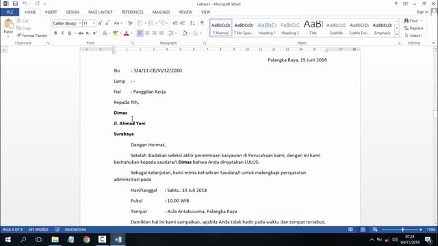 Cara Membuat Surat Massal Di MS Word Dengan Database Excel & Access