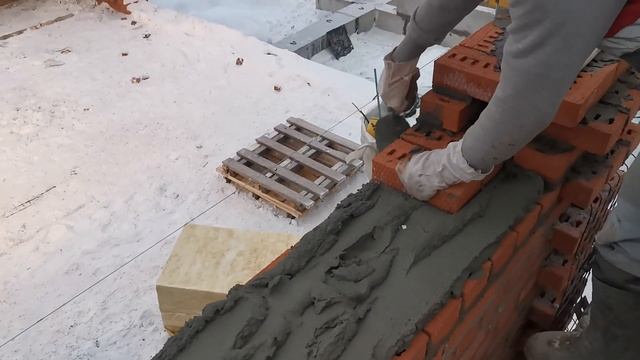 Кирпичная кладка 1го этажа 4