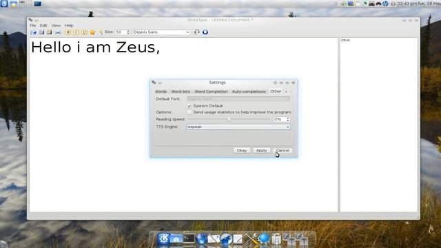 WriteType Spelling Helper - Kubuntu 10.04