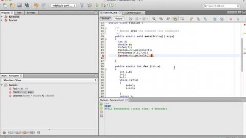 Creación de funciones ejercicios, Netbeans, Java