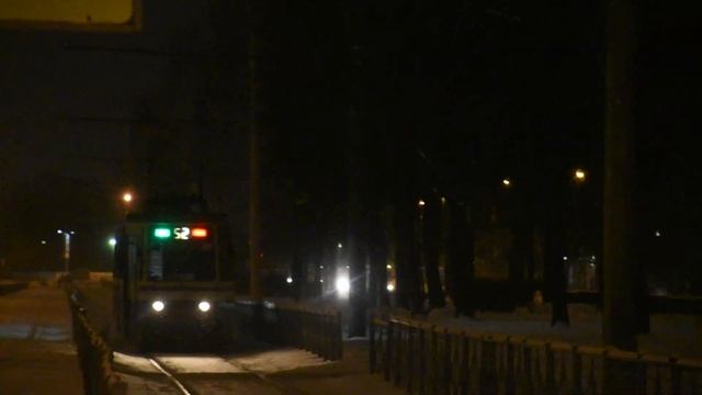 [D3500] "Зимним вечером!" Прибытие трамвая ЛВС-86К (71-86К) №8216