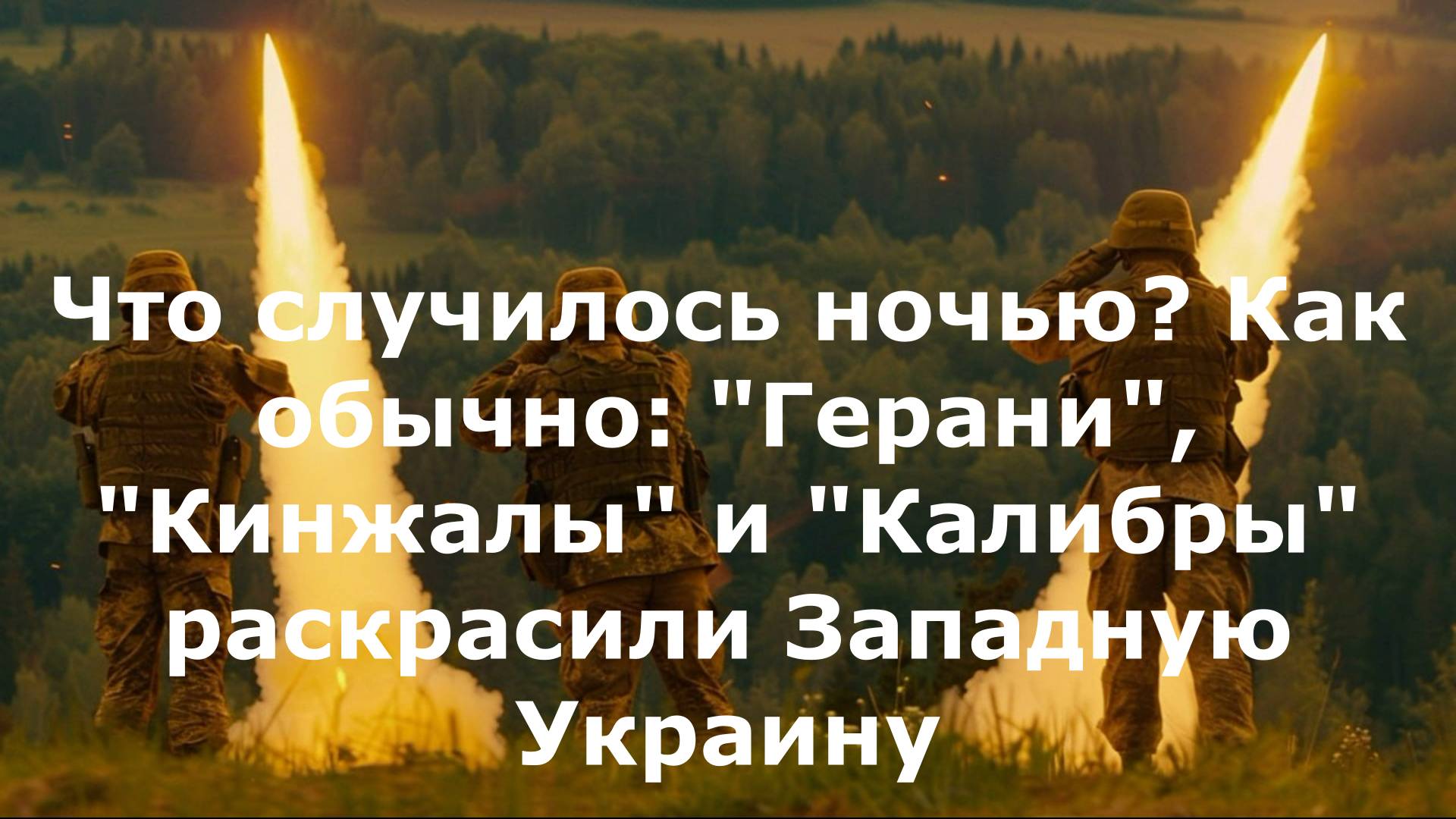 Что случилось ночью? Как обычно: "Герани", "Кинжалы" и "Калибры" раскрасили Западную Украину