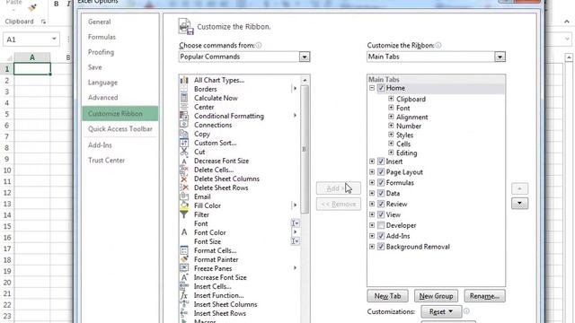 Excel 2013: How to add the Developer tab to the Ribbon