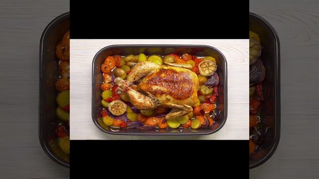Курица жареная с овощами в духовке.Курица в рукаве с овощами.Piletina,povrce.ням.🤤😋