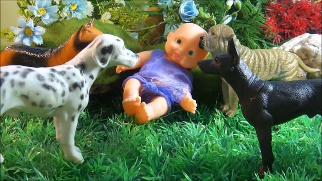 ПОДКИДЫШ в ЛЕСУ. Отважные СОБАКИ и человеческий детеныш. Мультфильмы про животных для детей