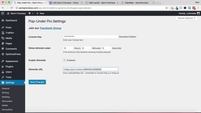WP Pop Under Pro Demo