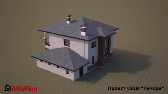 Проект загородного дома ПЕЧОРА 692В 208 м2 4 спальни сауна