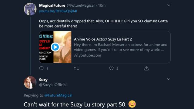 Suzy Lu VS Anime Voice Actress Rachael Messer (Twitter VS Suzy Lu Part 7)