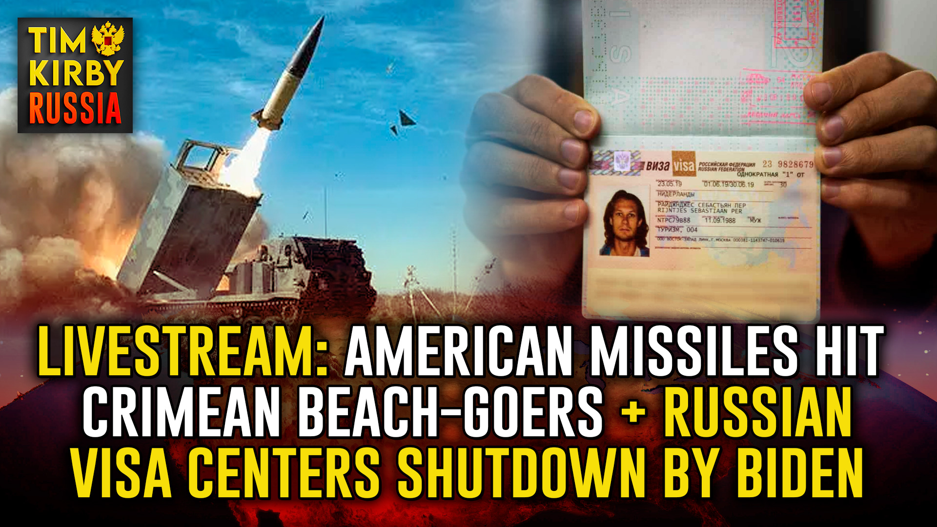 "American missiles hit Crimean beach-goers + Russian visa centers shutdown by Biden"