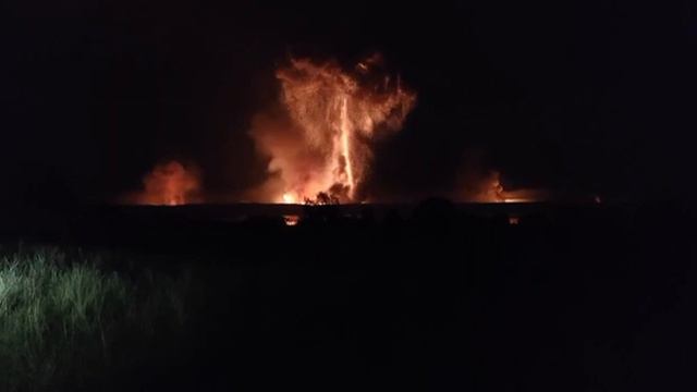 Видео детонации после прилёта в Торопце Тверской области, где расположен крупный российский арсенал