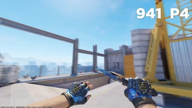 HYDRA GLOVES  BLUE GEM CS2  CASE HARDENED INGAME