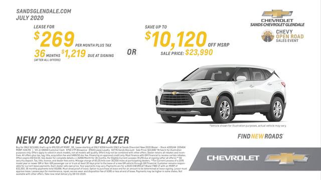 2020 Chevrolet Blazer Offer Sands Chevrolet Glendale July SP