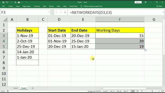 How To Calculate Working Days Between Two Dates in Excel | NetworkDays Formula in Excel