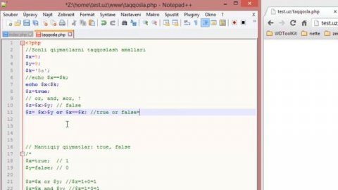 1.4: PHP-BVM: Mantiqiy qiymatlar va taqqoslash amallari