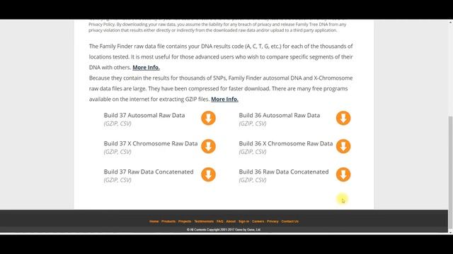 Downloading Family Tree DNA Raw Data