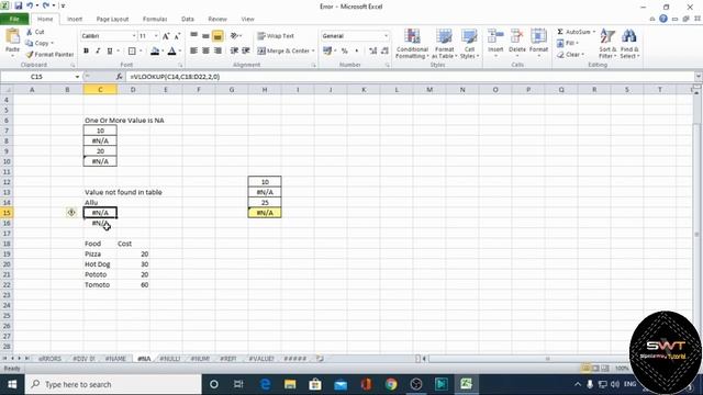 Errors In Excel In Hindi | Formula error | #REF! | #VALUE! | #NULL! | #NUM! | #N/A |#NAME | #DIV/0!