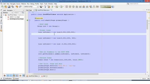 JavaFX 8 Tutorial - Lines (Designing a Car!)  #3
