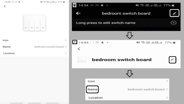 Change Device Name in Smart Touch Switch in Smart Life