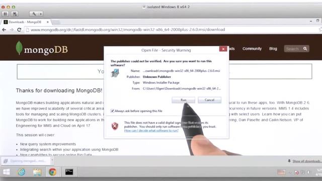 installing mongodb on windows