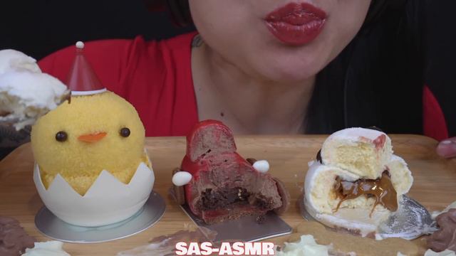 ASMR MOUSSE CAKE (SOFT RELAXING EATING SOUNDS) LIGHT WHISPERS | SAS-ASMR