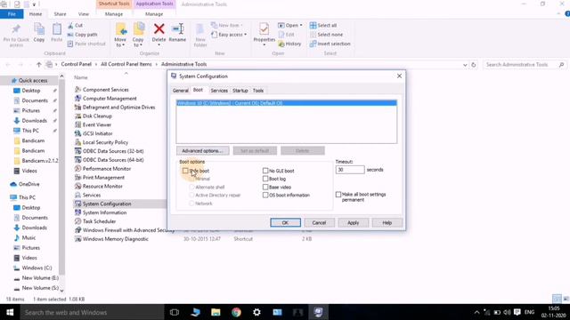 #9 System configuration in windows 10 computers in administrative tool in the control panel