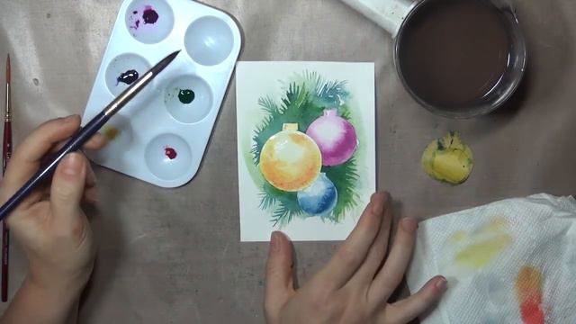 Watercolored Ornament   full process