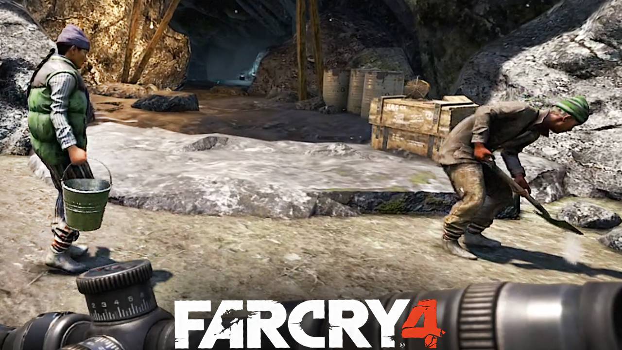 ПОД ДУЛАМИ АВТОМАТОВ ПЛЕННИКИ ДОБЫВАЮТ ЗОЛОТО | СПАСЕНИЕ | ПРОХОЖДЕНИЕ FAR CRY 4 БЕЗ КОММЕНТАРИЕВ