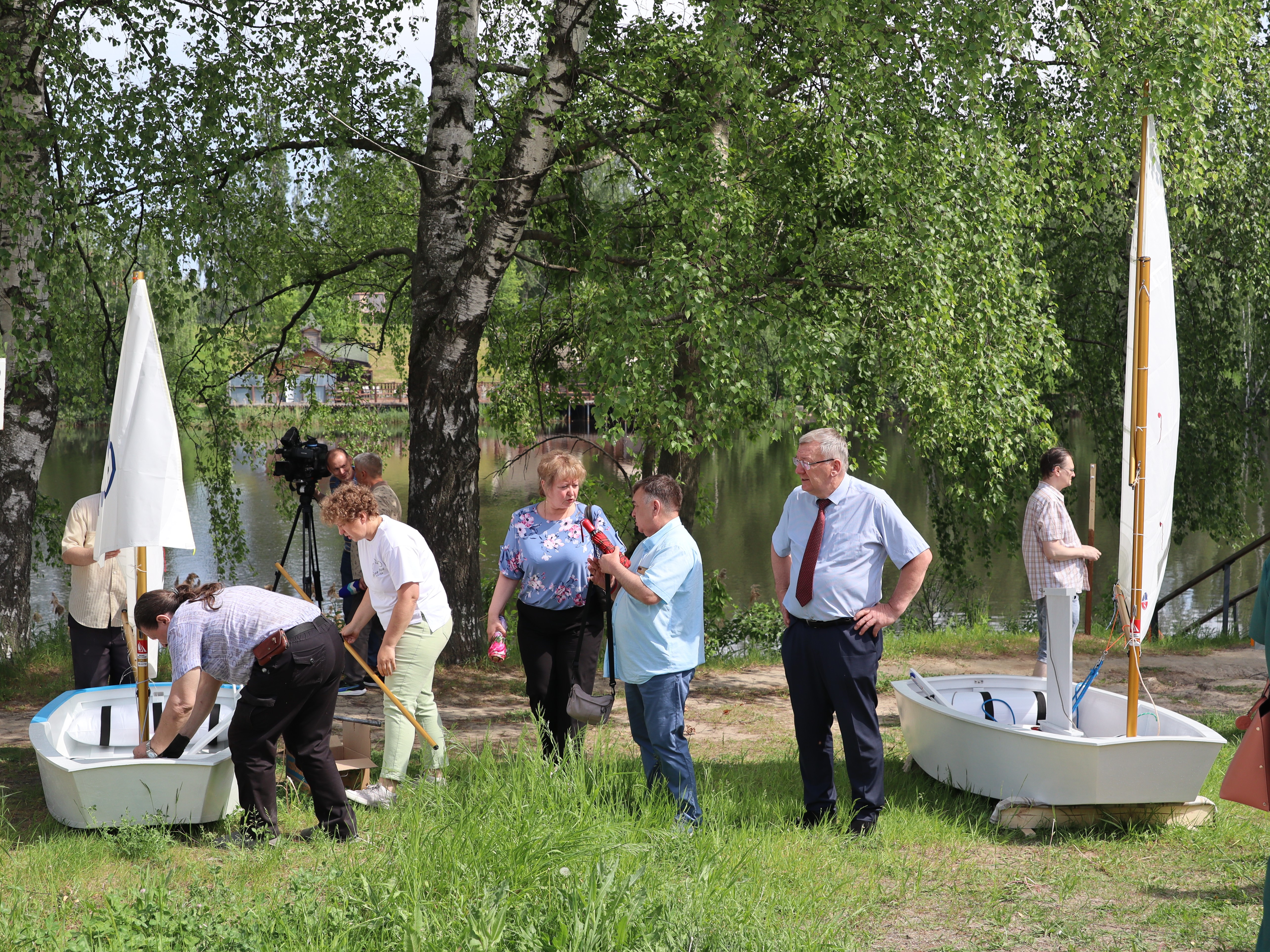 Церемония спуска на воду шверботов, построенных детьми, прошла в Сормовском районе