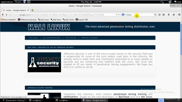 KALI LINUX TRAINING | Harvester, WHO, DNS, URL || 3-WHO IS and dnsenum Overview