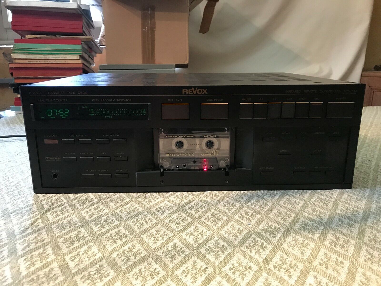 Кассетная стереосистема Revox H1 с 3 головками, черная, HiFi Vintage-1990-год-германия