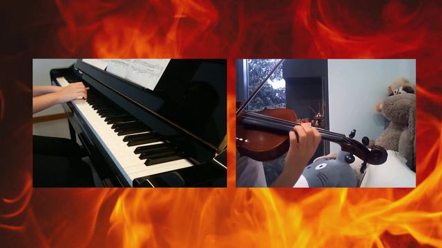 炎 [Homura] - LiSA (Violin and Piano Cover) from 'Demon Slayer: Mugen Train「鬼滅の刃」 無限列車編'